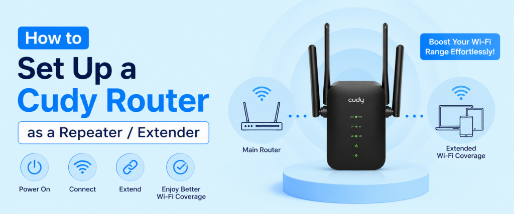 How to Set Up a Cudy Router as a Repeater / Extender